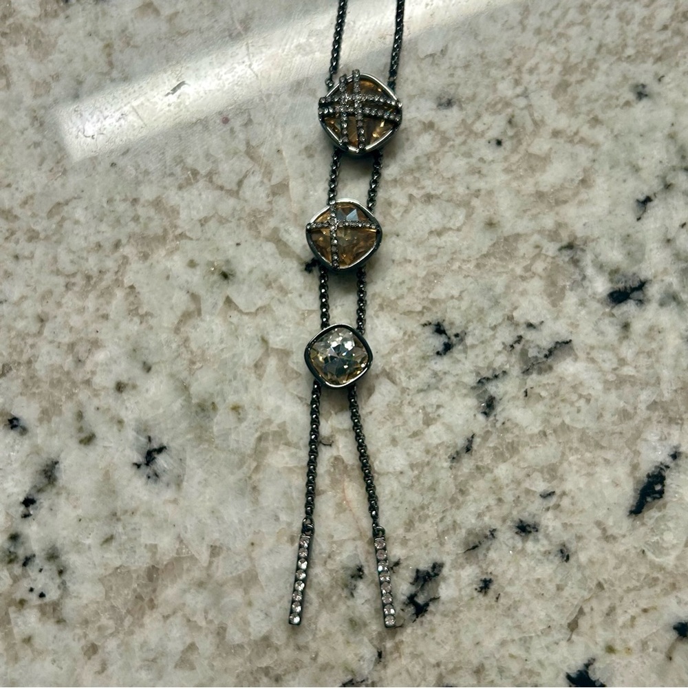 White House Black Market Gorgeous Crystal Gem Necklace - Picture 4 of 6